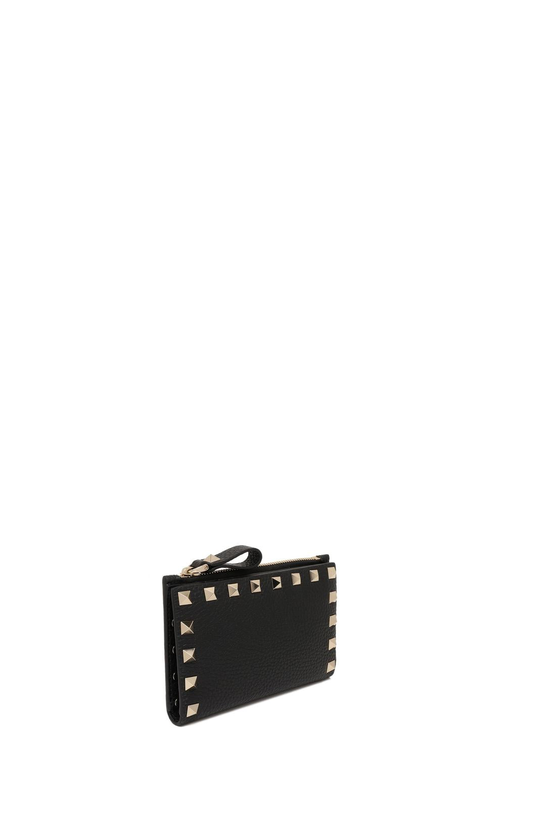 Valentino Garavani-OUTLET-SALE-Rockstud zip cardholder-ARCHIVIST