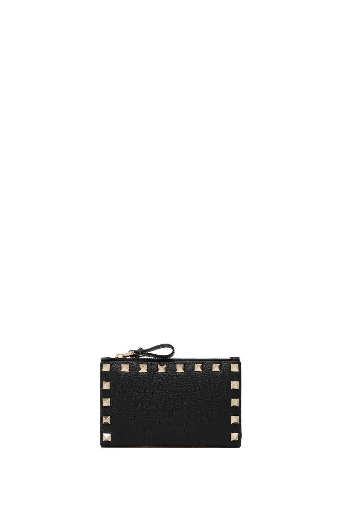 Valentino Garavani-OUTLET-SALE-Rockstud zip cardholder-ARCHIVIST