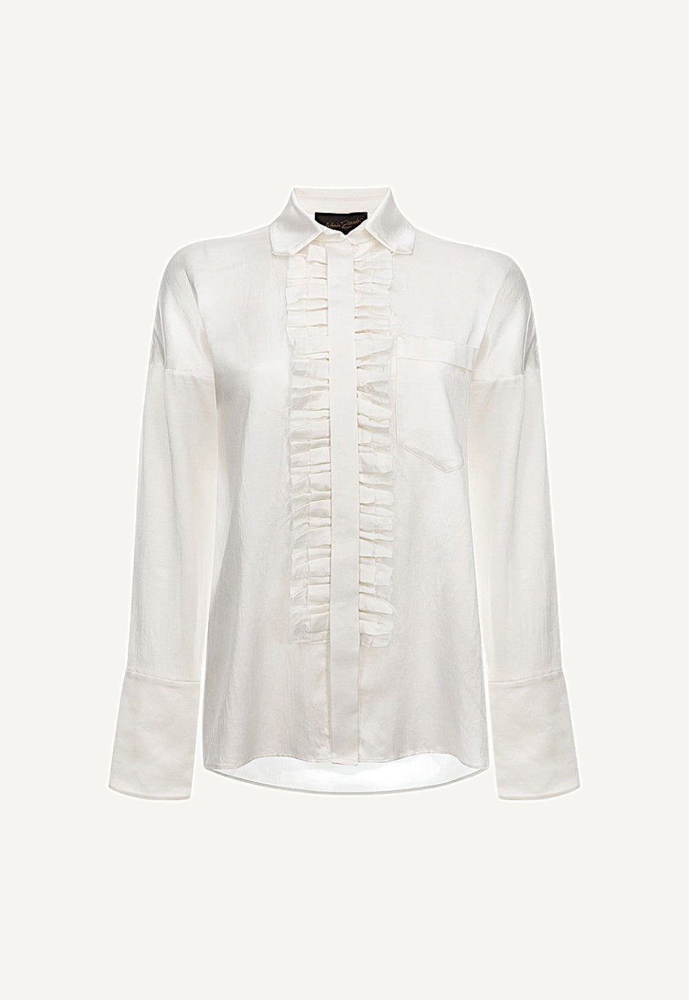 The Rosana Blouse-Hemden & Blusen-Antonia Zander-OUTLET-XS-ecru with ruffles-ARCHIVIST-ARCHIVE-SALE