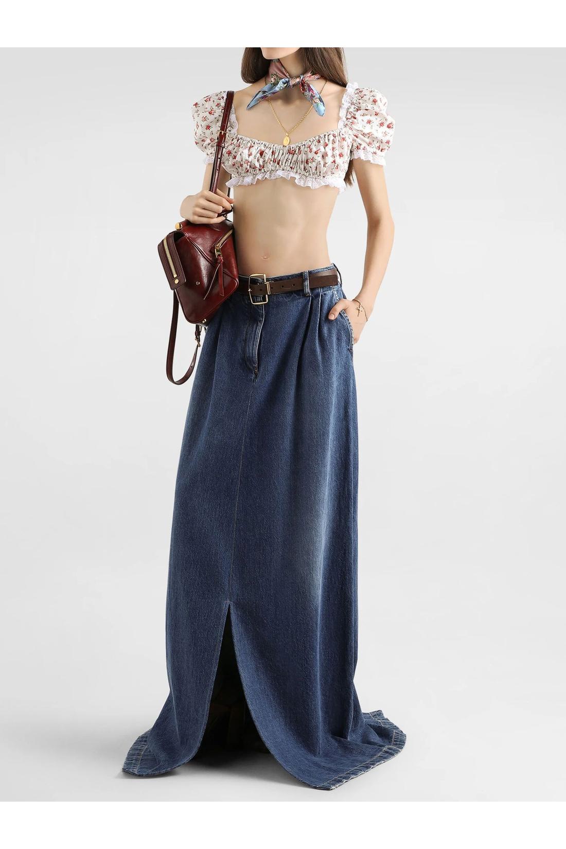 Dolce & Gabbana-OUTLET-SALE-Rose print top-ARCHIVIST