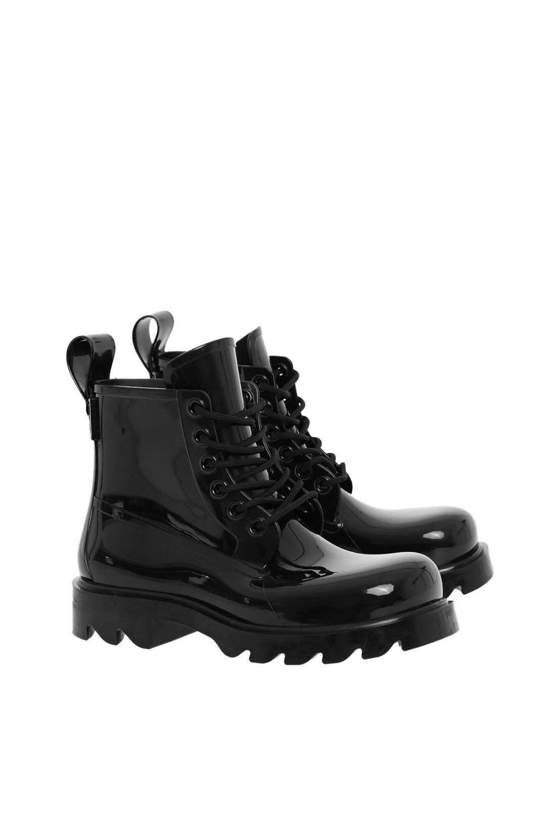 Bottega Veneta-OUTLET-SALE-Round Toe Lace-Up Combat Boots-ARCHIVIST