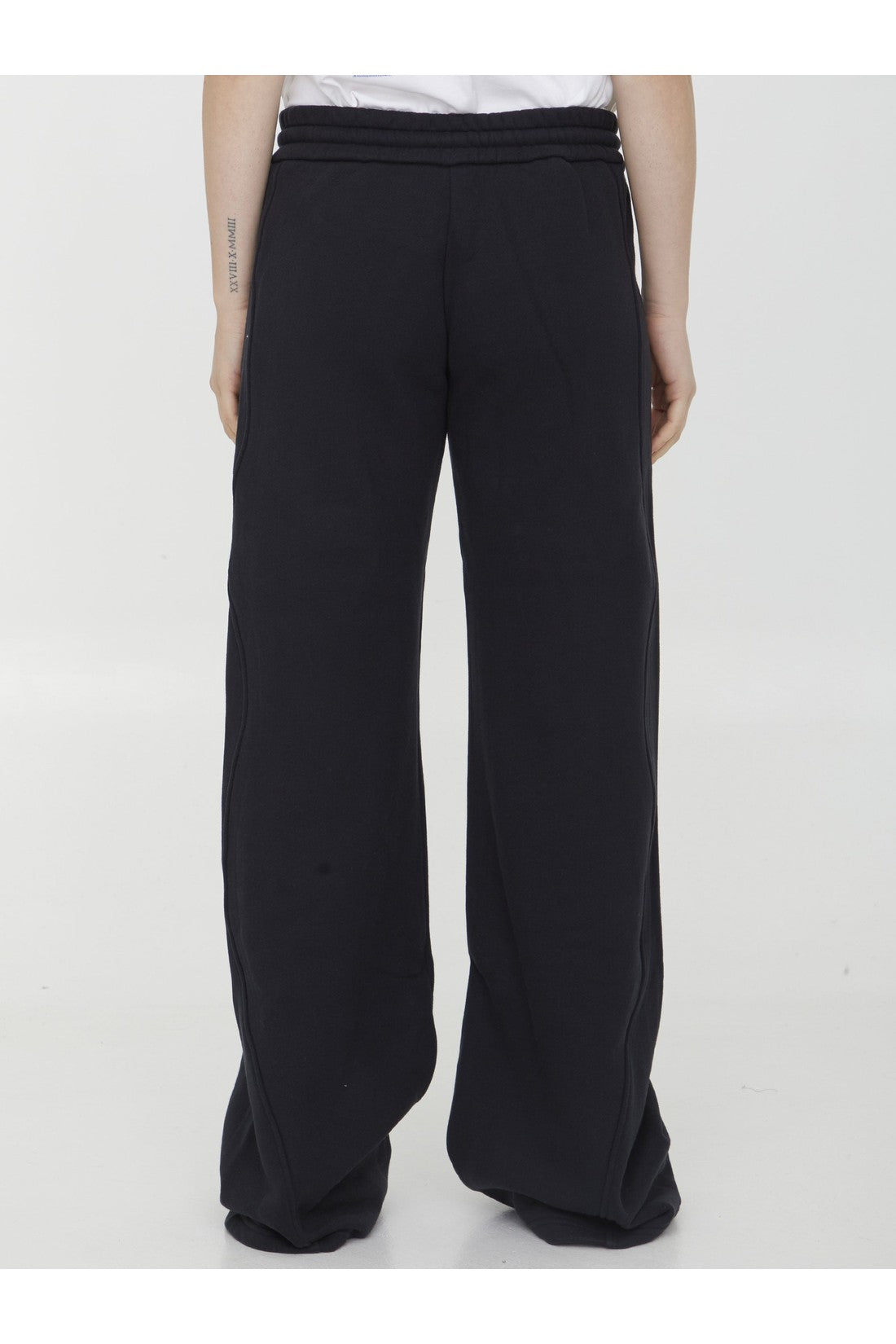 OFF WHITE-OUTLET-SALE-Round joggers in cotton jersey-ARCHIVIST