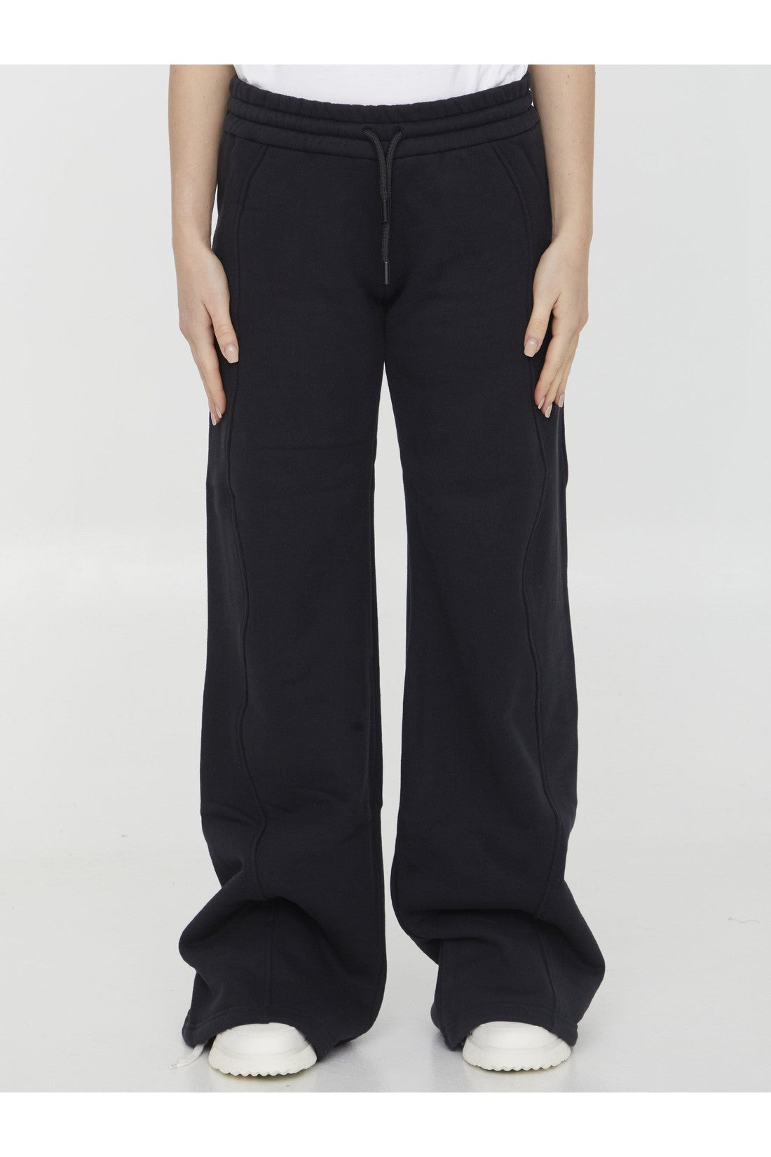 OFF WHITE-OUTLET-SALE-Round joggers in cotton jersey-ARCHIVIST