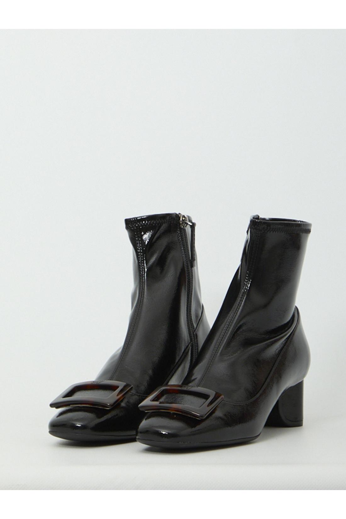 Roger Vivier-OUTLET-SALE-Roundy Turtle Stretch ankle boots-ARCHIVIST