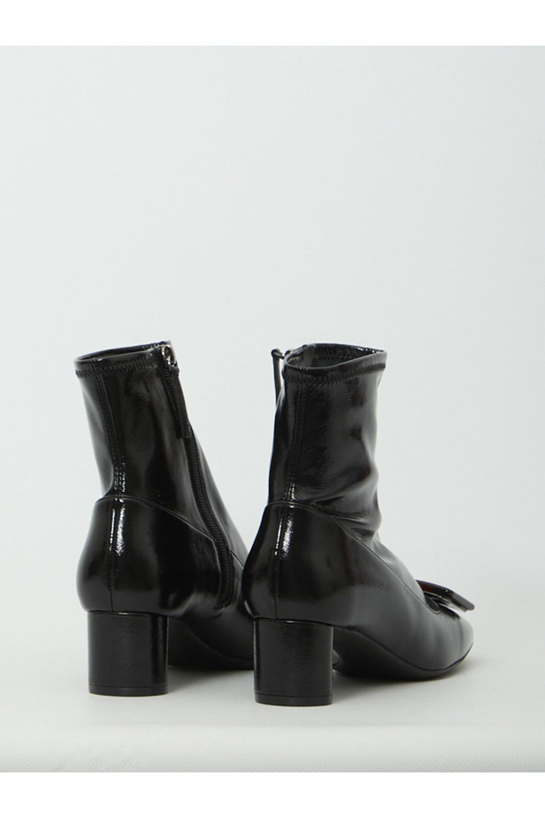 Roger Vivier-OUTLET-SALE-Roundy Turtle Stretch ankle boots-ARCHIVIST