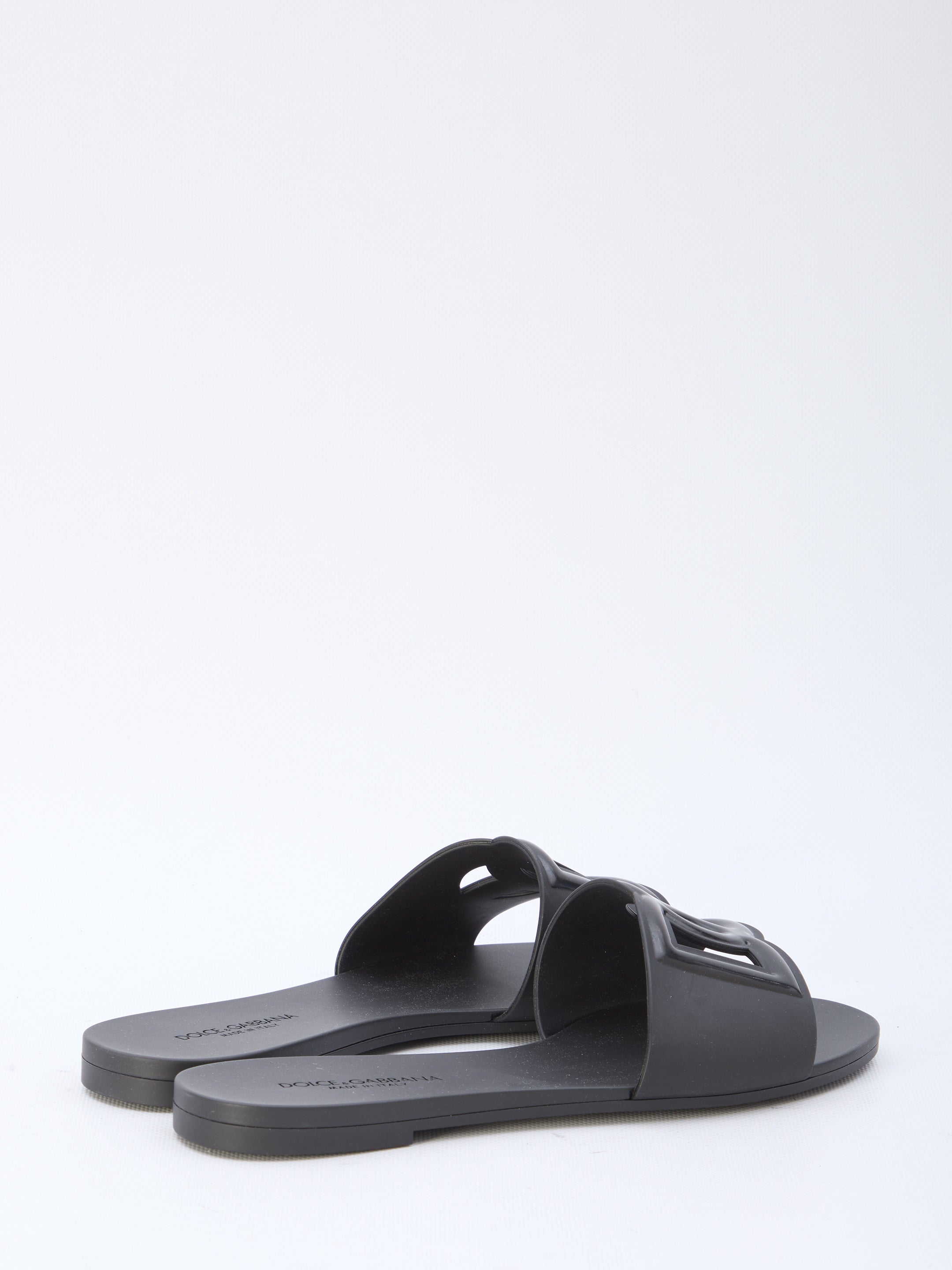 Dolce & Gabbana-OUTLET-SALE-Rubber beachwear slides-ARCHIVIST
