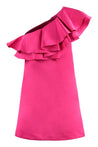 Parosh-OUTLET-SALE-Ruffled one-shoulder dress-ARCHIVIST