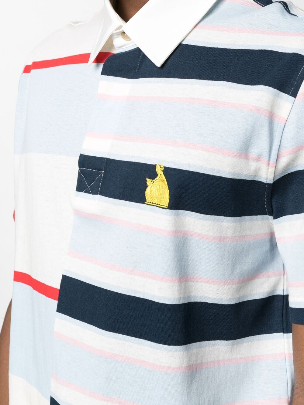 Lanvin-OUTLET-SALE-Rugby Patchwork Logo Polo Shirt-ARCHIVIST