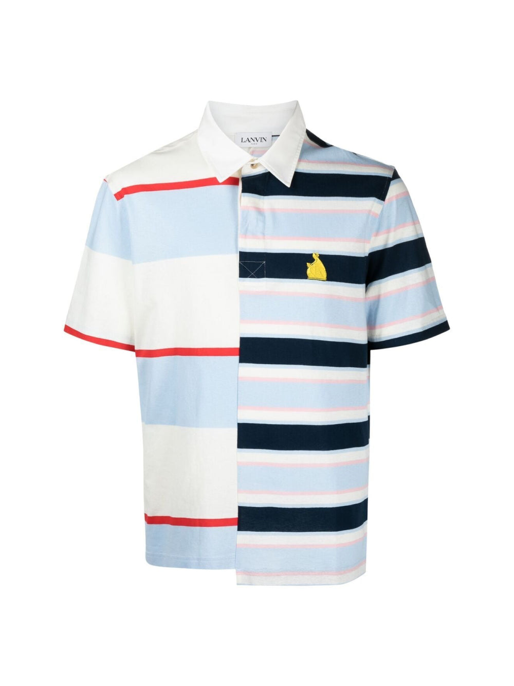 Lanvin-OUTLET-SALE-Rugby Patchwork Logo Polo Shirt-ARCHIVIST