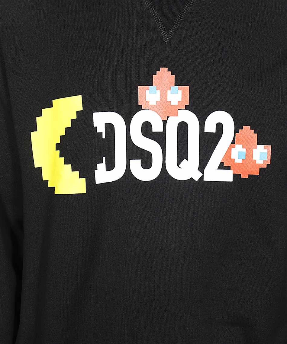Pac-Man x Dsquared2 logo detail cotton sweatshirt