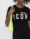 Dsquared2-OUTLET-SALE-ICON Print Logo Renny T-Shirt Dress-ARCHIVIST