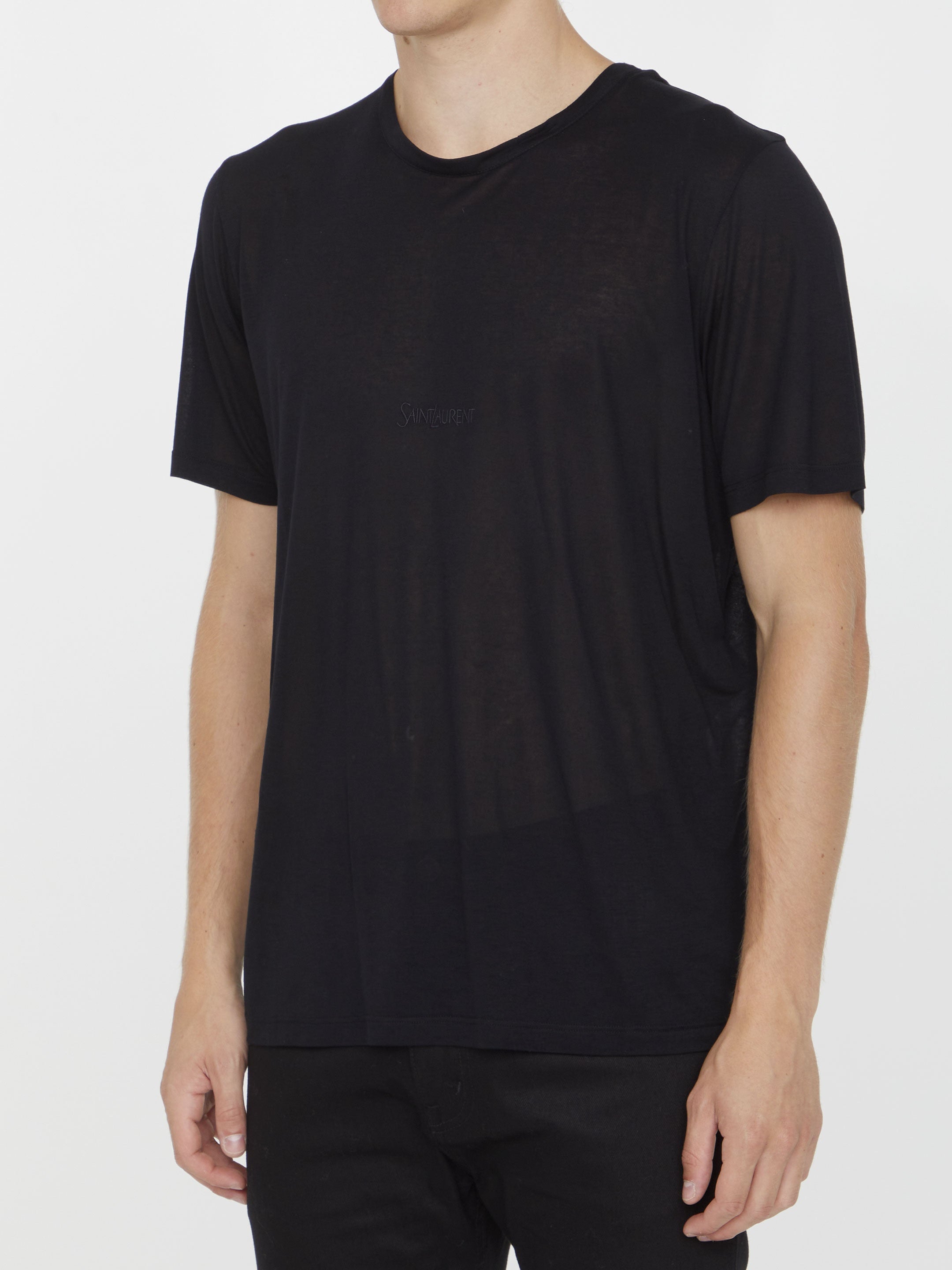 SAINT-LAURENT-OUTLET-SALE-Black-t-shirt-with-logo-Shirts-ARCHIVE-COLLECTION-2.jpg
