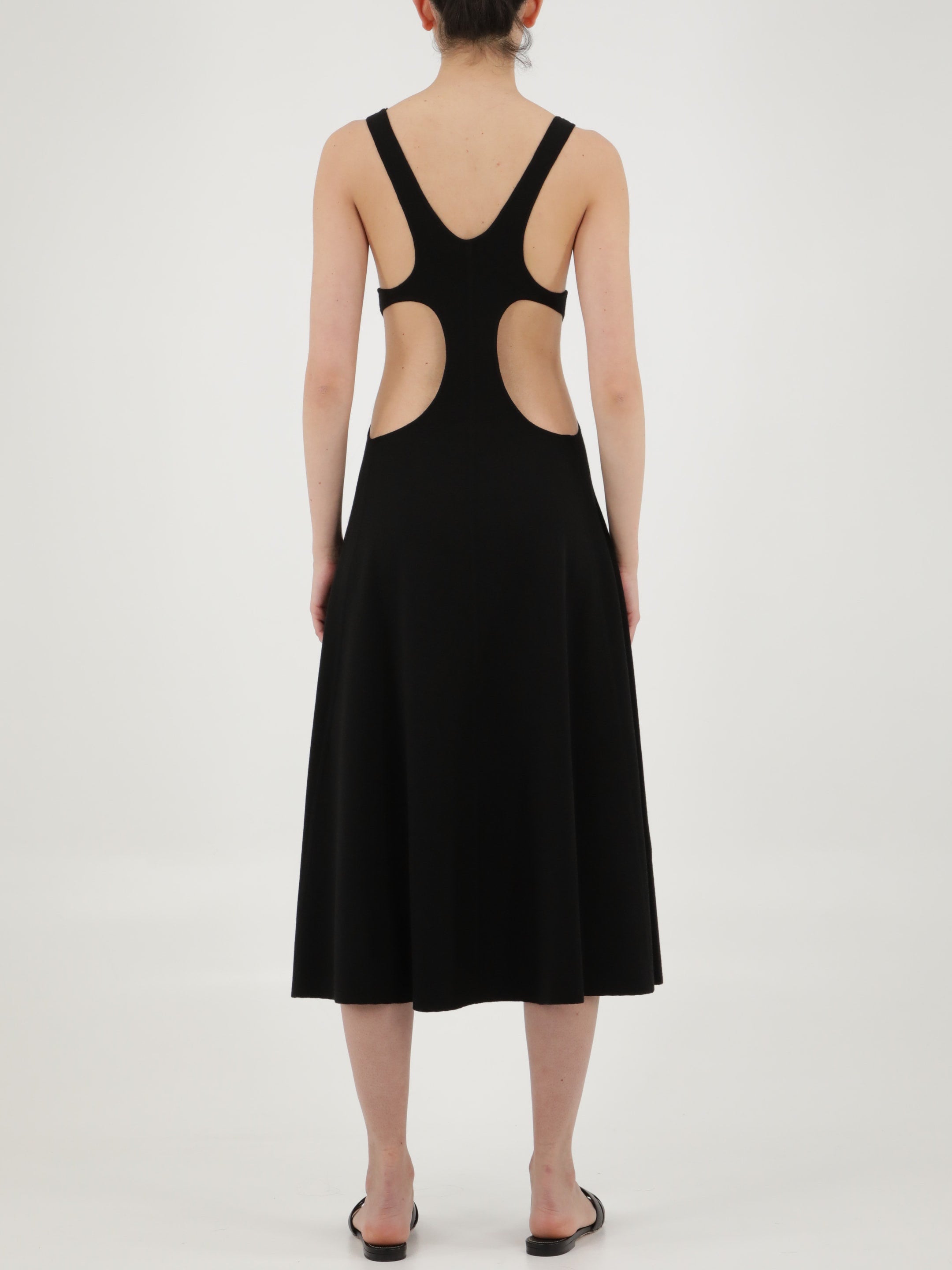 Cut-out wool dress