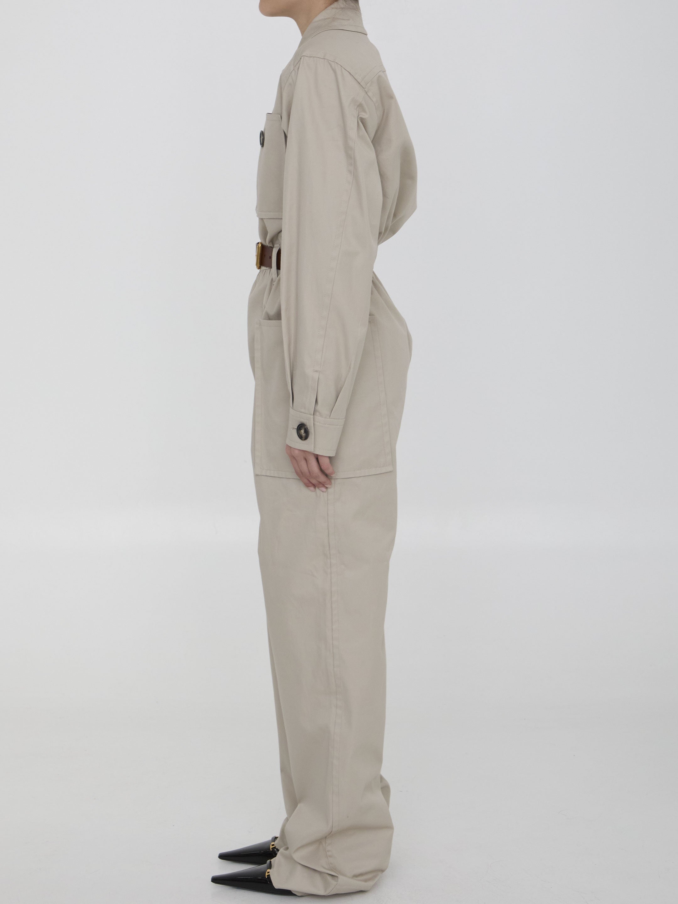Jumpsuit in cotton twill