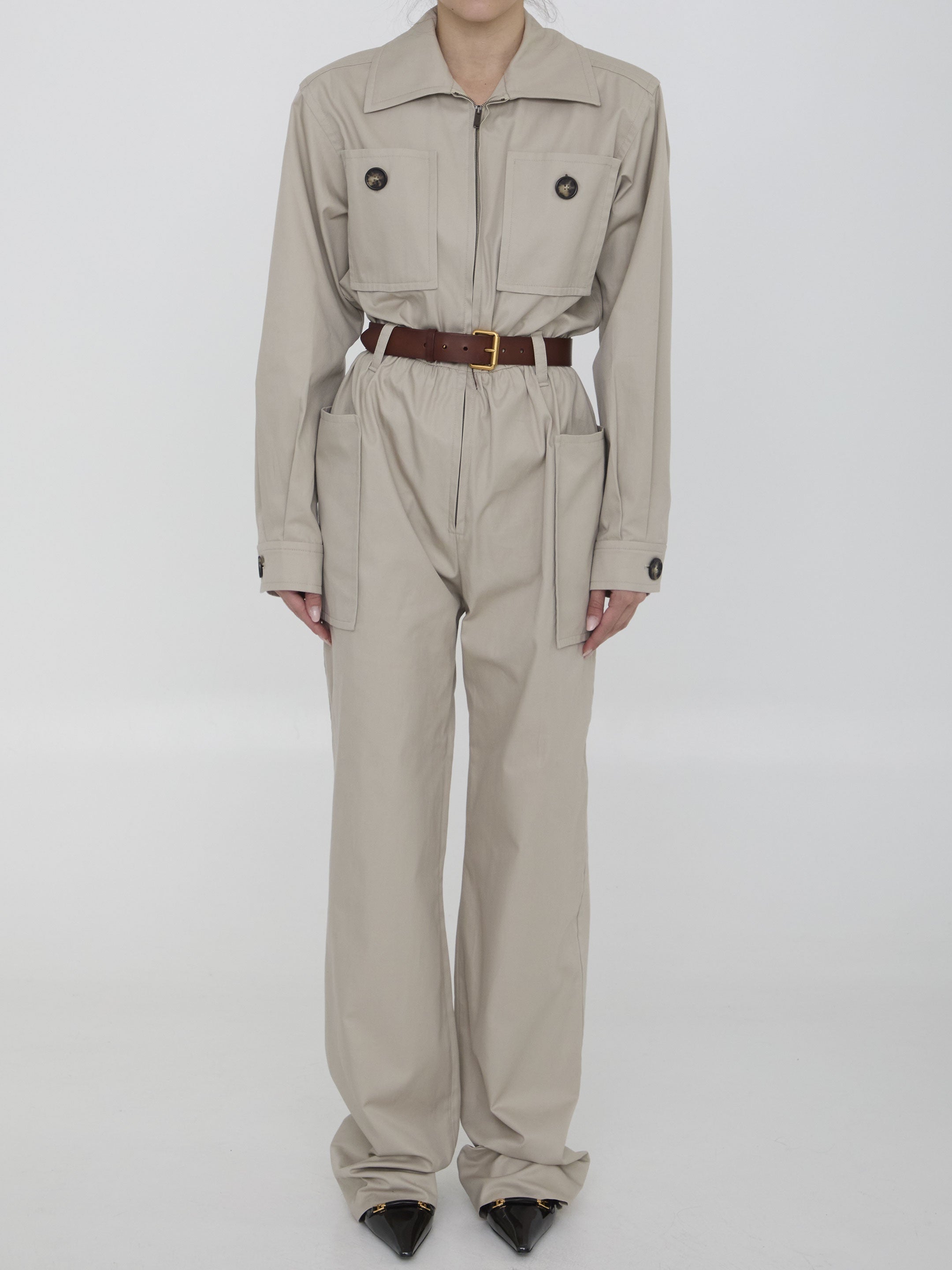 Jumpsuit in cotton twill