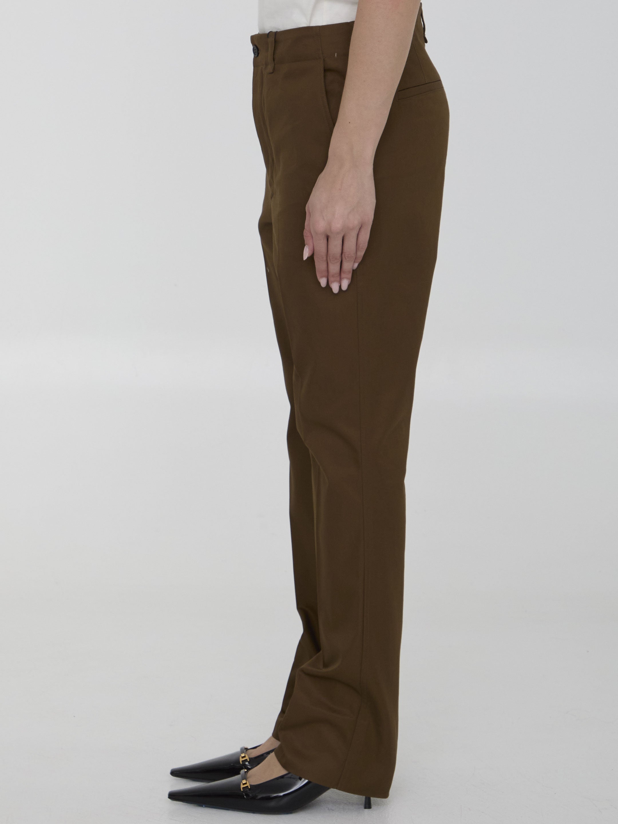 Pants in cotton twill
