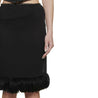 Saint Laurent Feathers Trim Silk Skirt