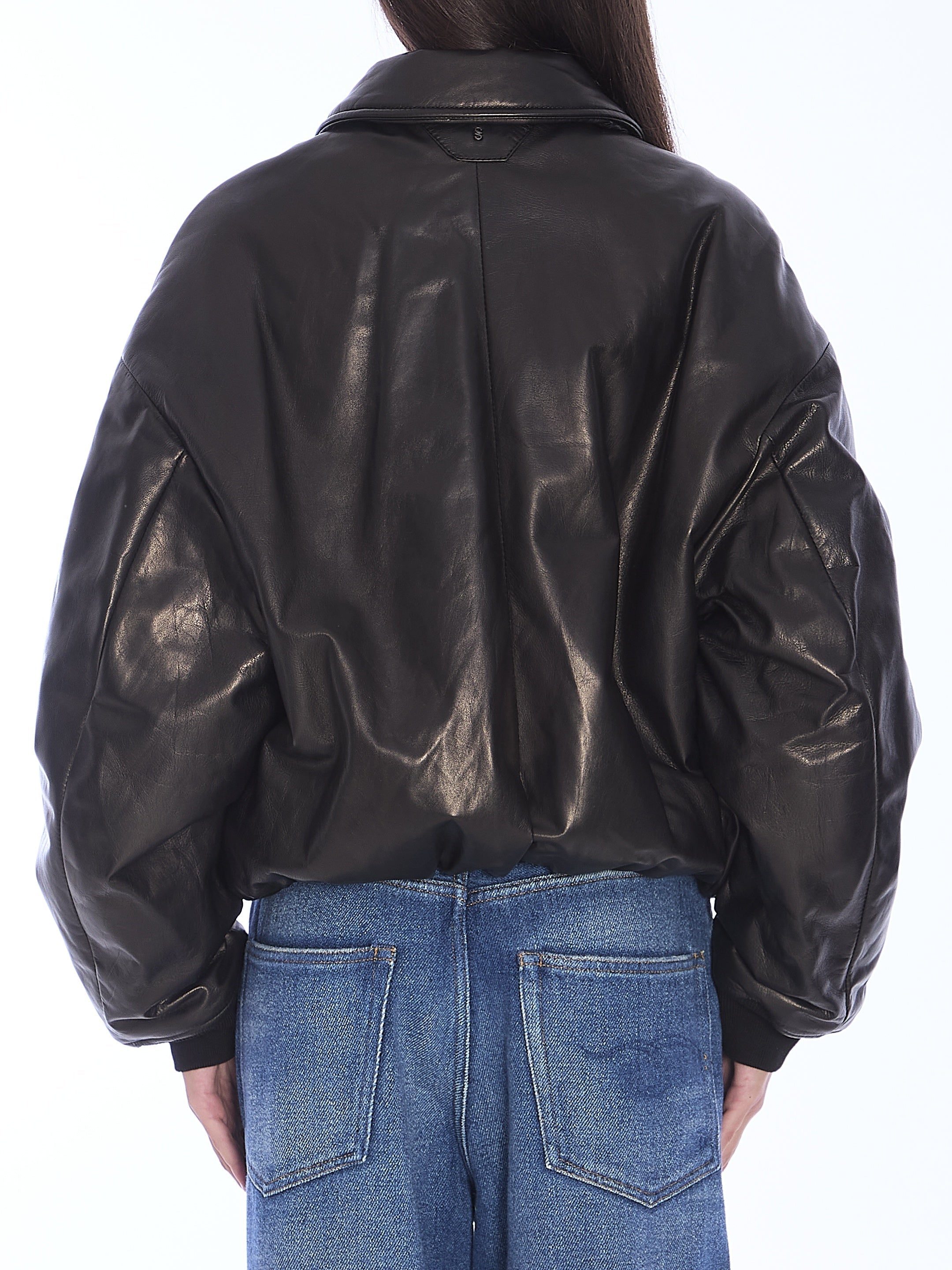 SALVATORE SANTORO-OUTLET-SALE-Leather bomber jacket-ARCHIVIST