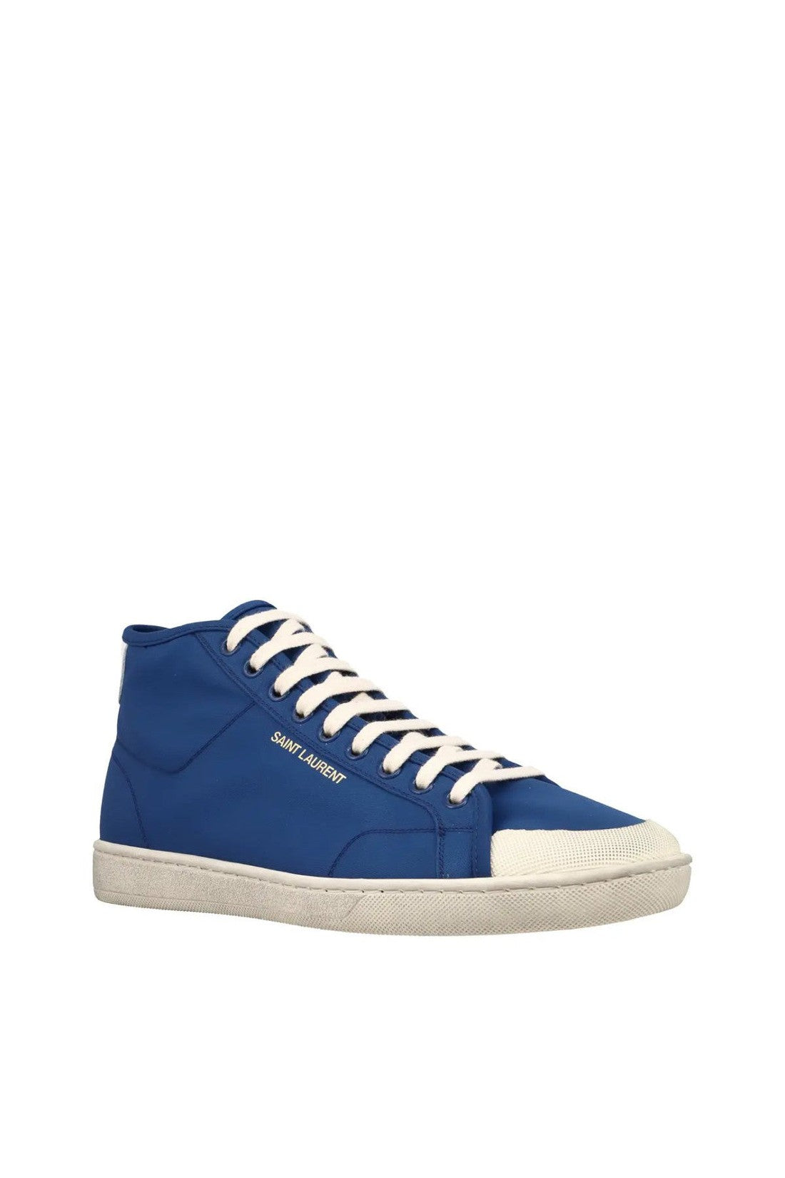 Saint Laurent-OUTLET-SALE-SL/39 Court Classic Logo Mid-Top Sneakers-ARCHIVIST