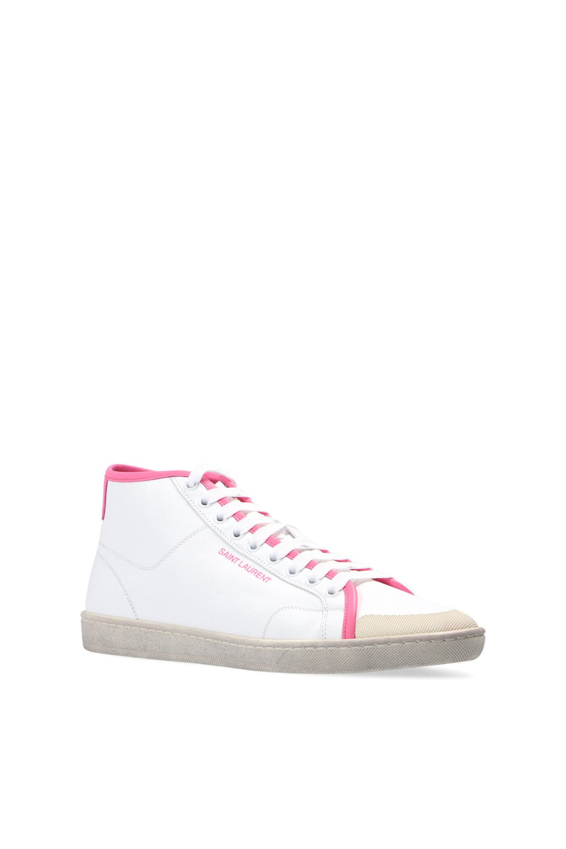 Saint Laurent-OUTLET-SALE-SL/39 Logo Mid-Top Sneakers-ARCHIVIST