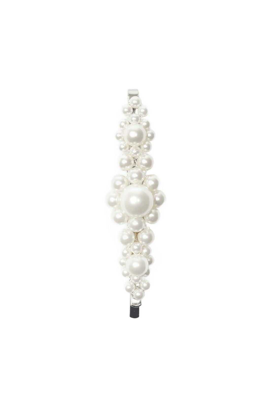 Simone Rocha-Large Flower Hair Accessorie - Simone Rocha - Pearl - Pearl-Outdoor-Black-Deal-Outlet-by-ARCHIVIST
