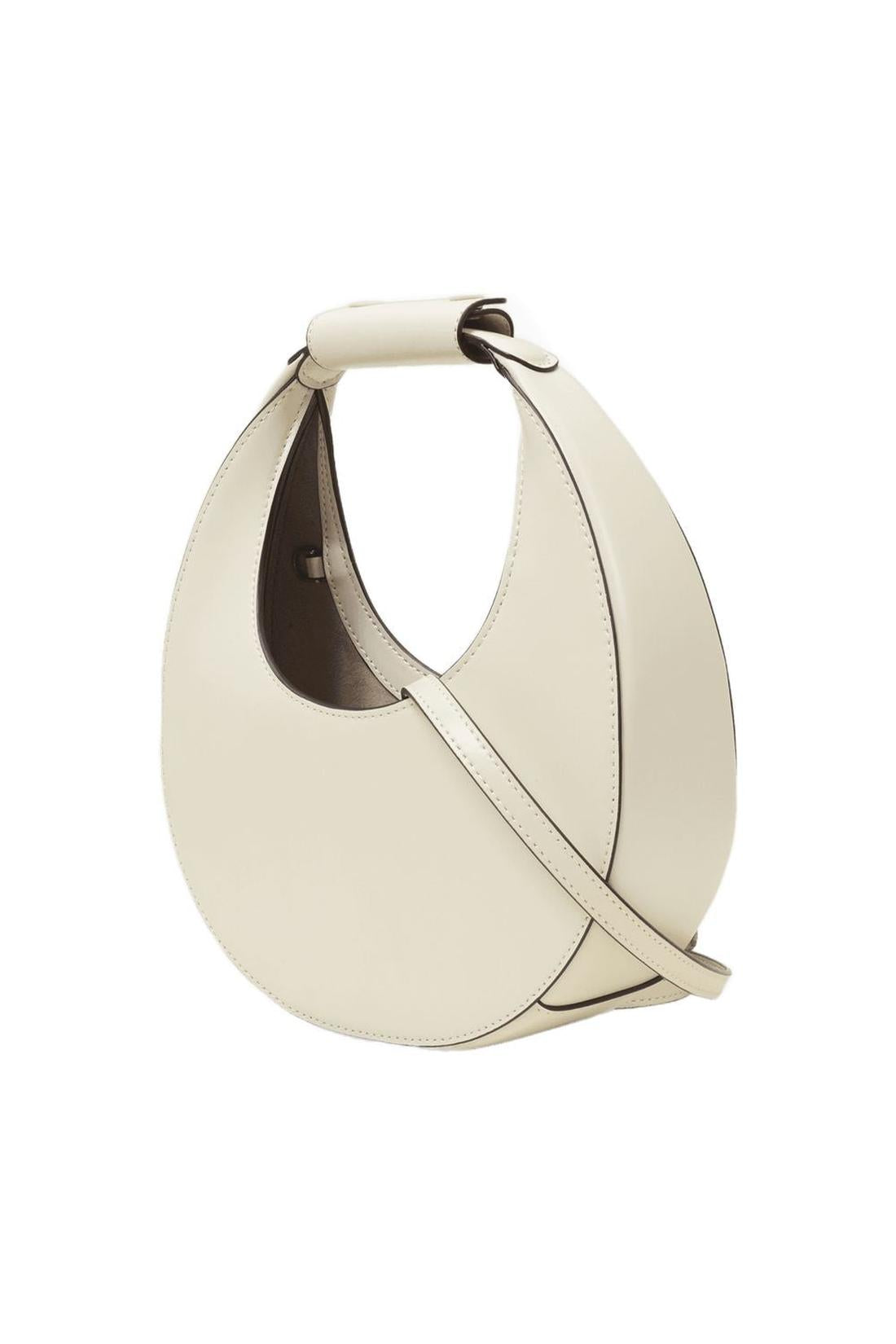 Mini Moon  Handbag - Staud - Cream - Leather