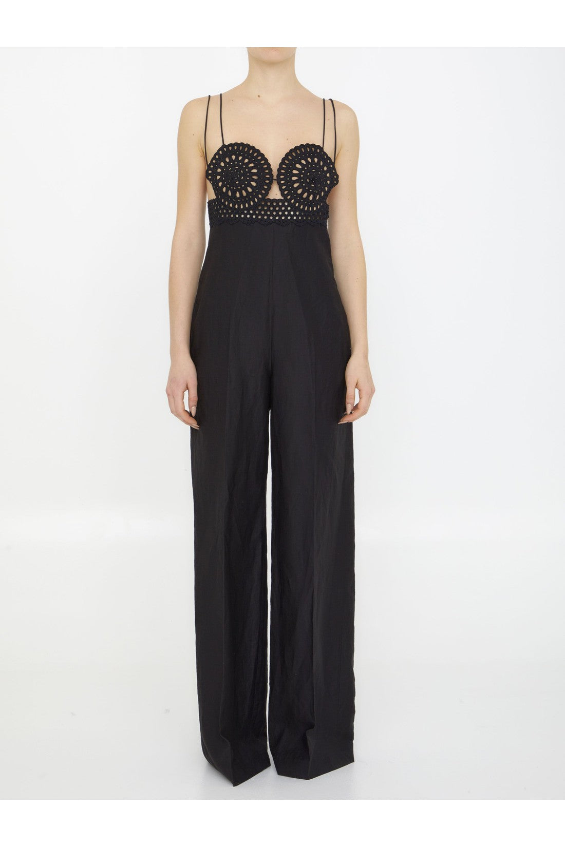 Broderie anglaise bustier jumpsuit