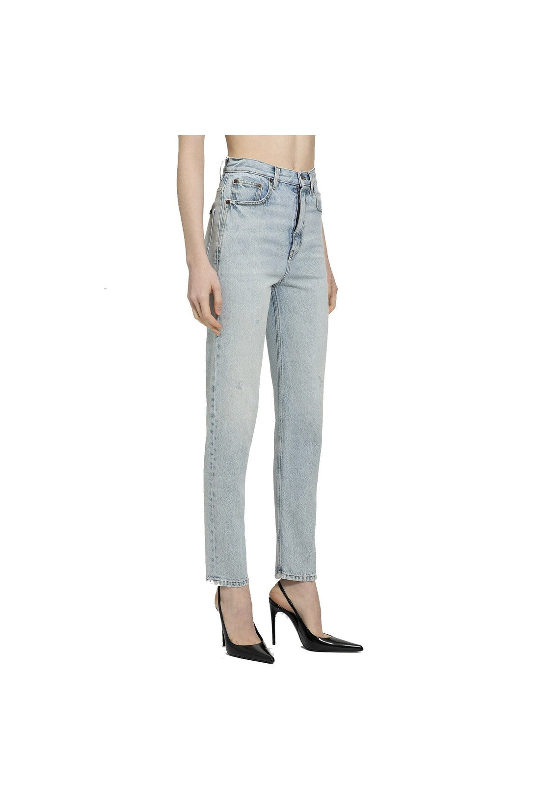 Saint Laurent-OUTLET-SALE-Saint Laurent 80'S Cropped Jeans-ARCHIVIST