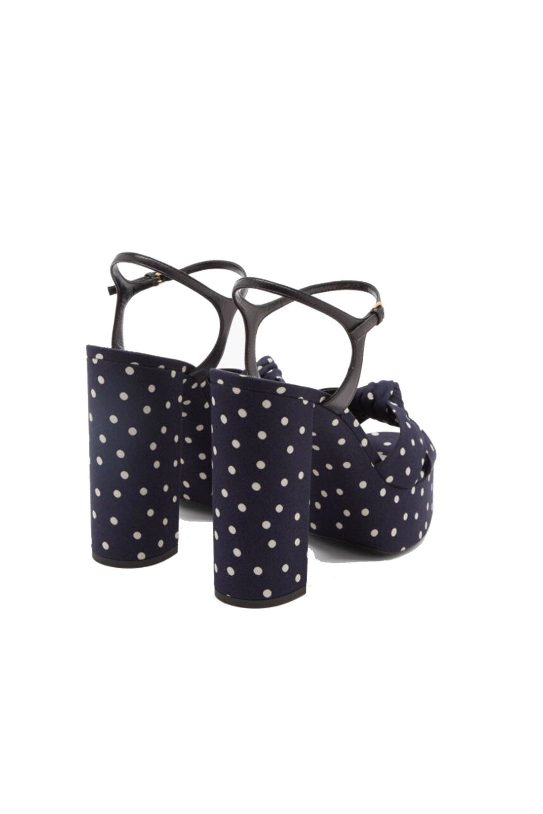 SAINT LAURENT-OUTLET-SALE-Saint Laurent Bianca Polka-Dot Sandals-ARCHIVIST