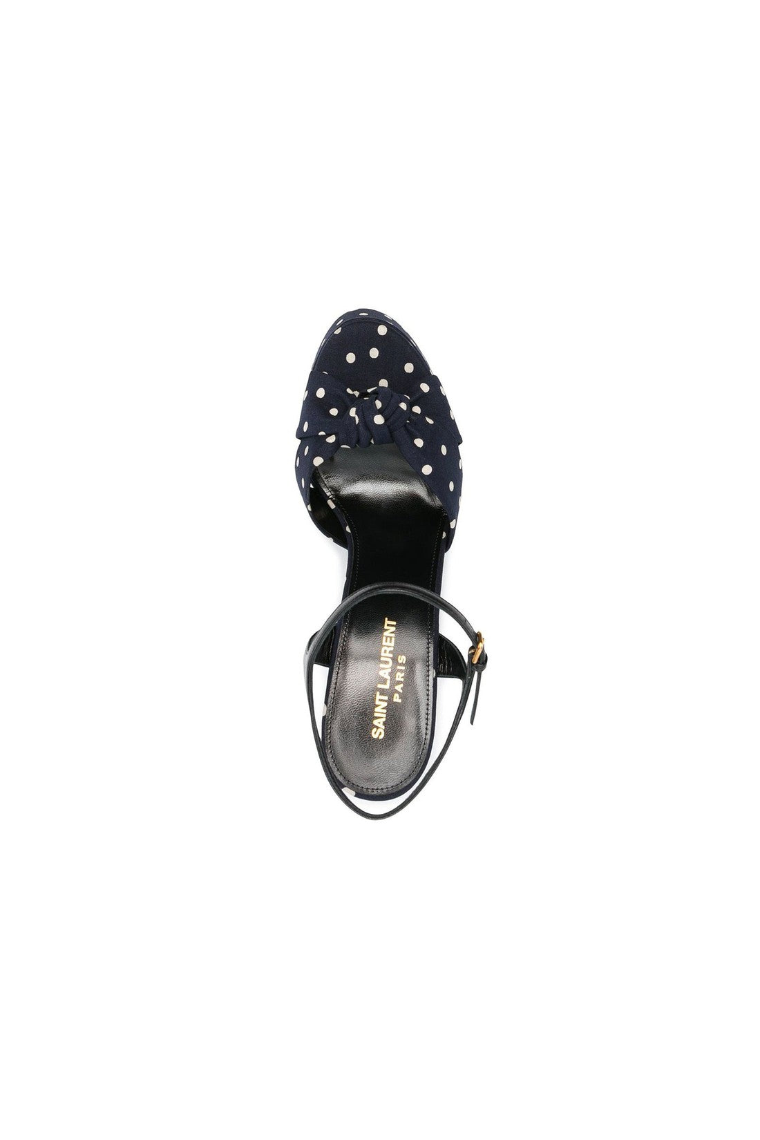 SAINT LAURENT-OUTLET-SALE-Saint Laurent Bianca Polka-Dot Sandals-ARCHIVIST