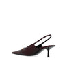 Saint Laurent-OUTLET-SALE-Saint Laurent 'Carine' Leather Slingback Pumps-ARCHIVIST