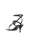 SAINT LAURENT-OUTLET-SALE-Saint Laurent Cassandra Leather Flip-Flop Sandals-ARCHIVIST