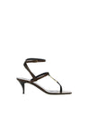 SAINT LAURENT-OUTLET-SALE-Saint Laurent Cassandra Leather Flip-Flop Sandals-ARCHIVIST