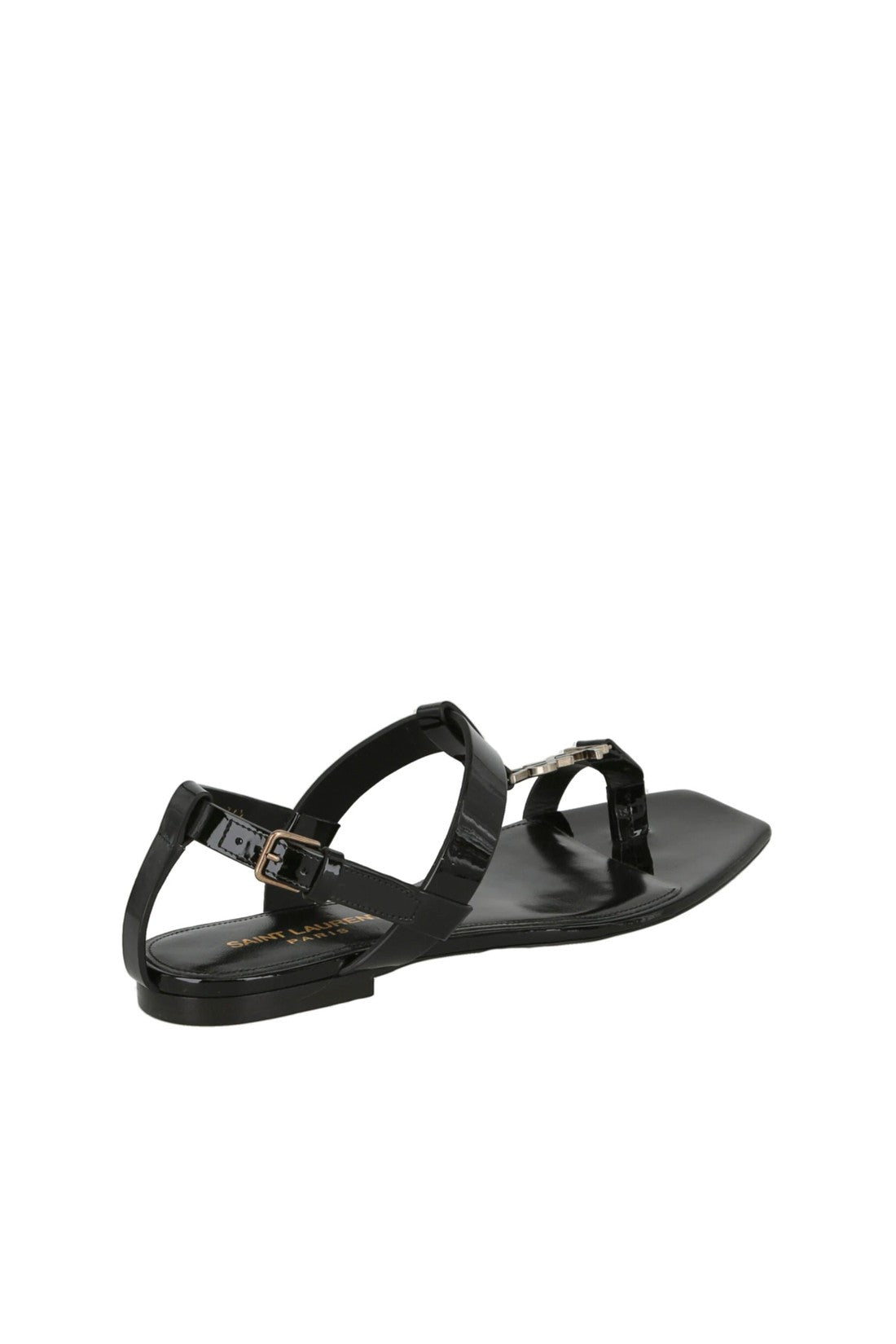 SAINT LAURENT-OUTLET-SALE-Saint Laurent Cassandra Logo Leather Sandals-ARCHIVIST