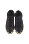 Saint Laurent-OUTLET-SALE-Saint Laurent Leather Embroidered Accent Sneakers-ARCHIVIST