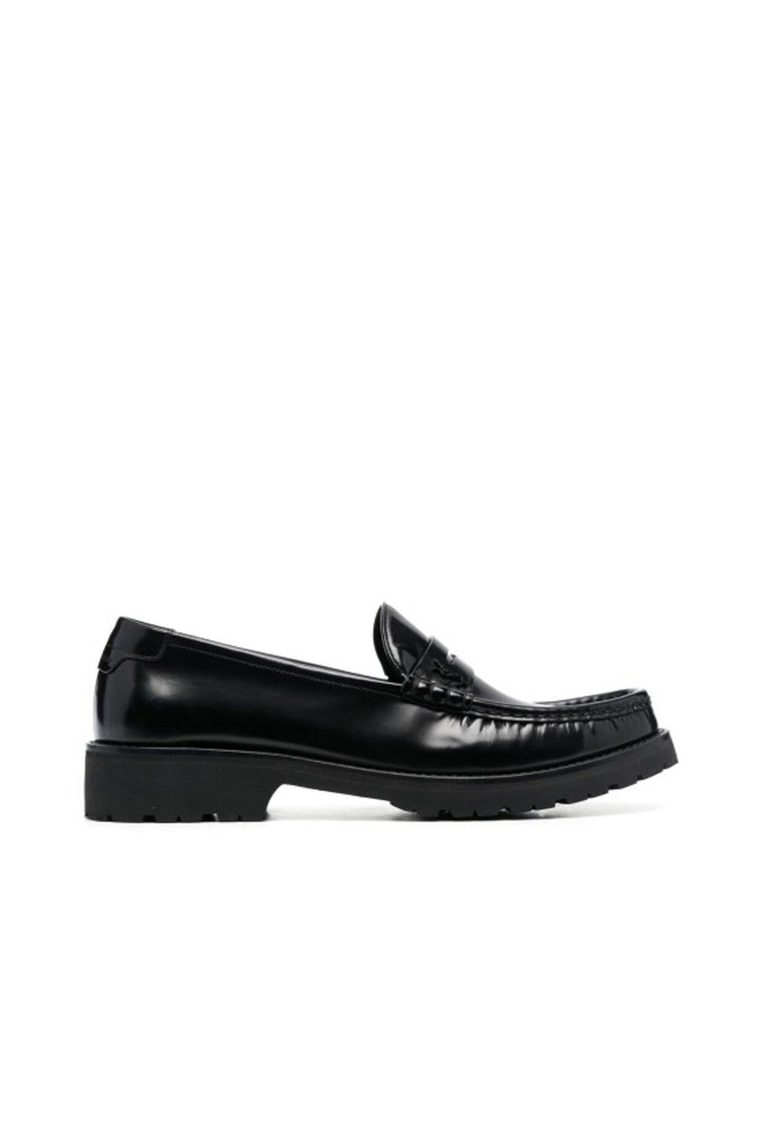 SAINT LAURENT-OUTLET-SALE-Saint Laurent Oxford Leather Loafers-ARCHIVIST