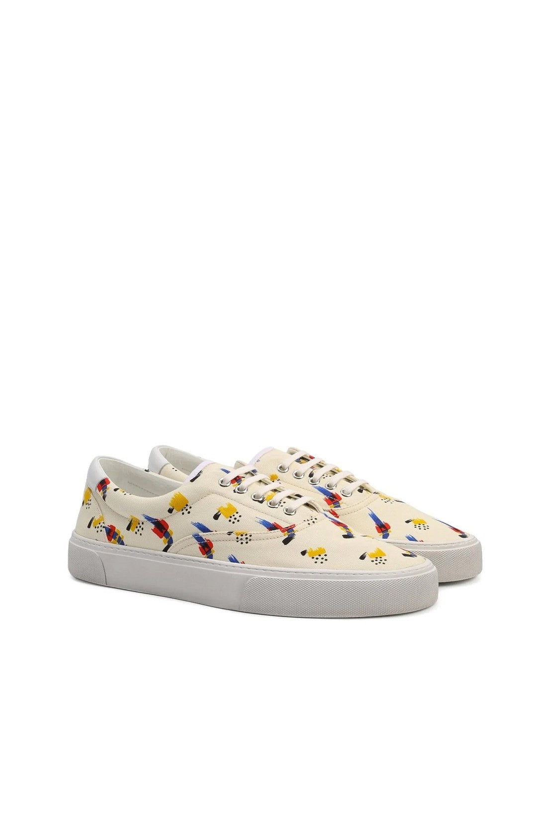 SAINT LAURENT-OUTLET-SALE-Saint Laurent Printed Canvas Sneakers-ARCHIVIST