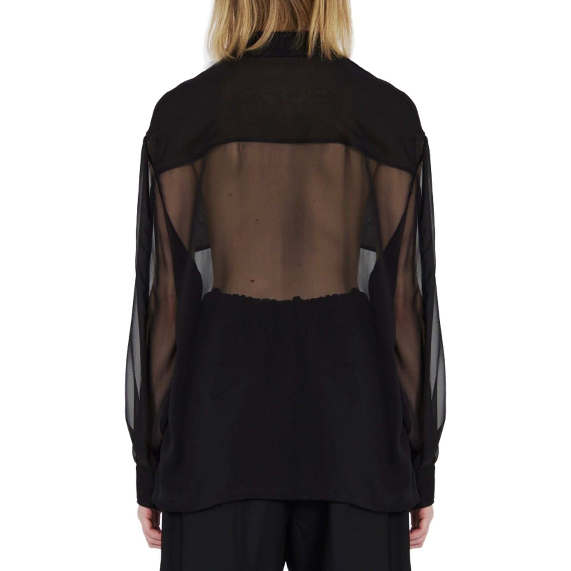 Saint Laurent Silk Crepe Muslin Shirt-Saint Laurent-Sale