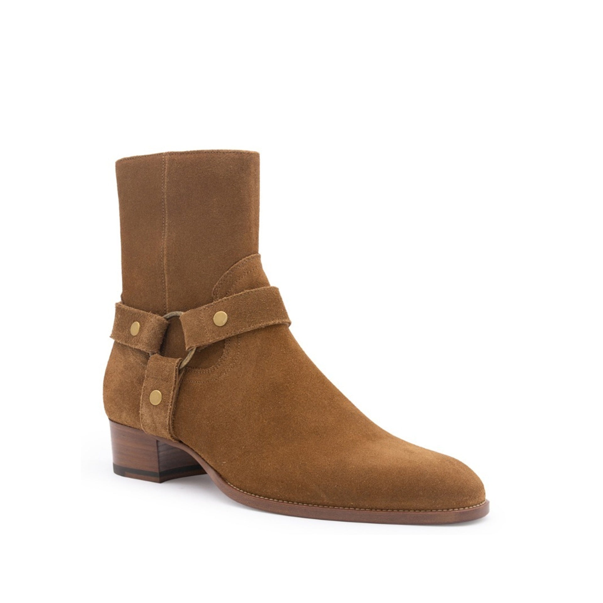Saint Laurent Wyatt Harness Ankle Boots-Saint Laurent-Sale