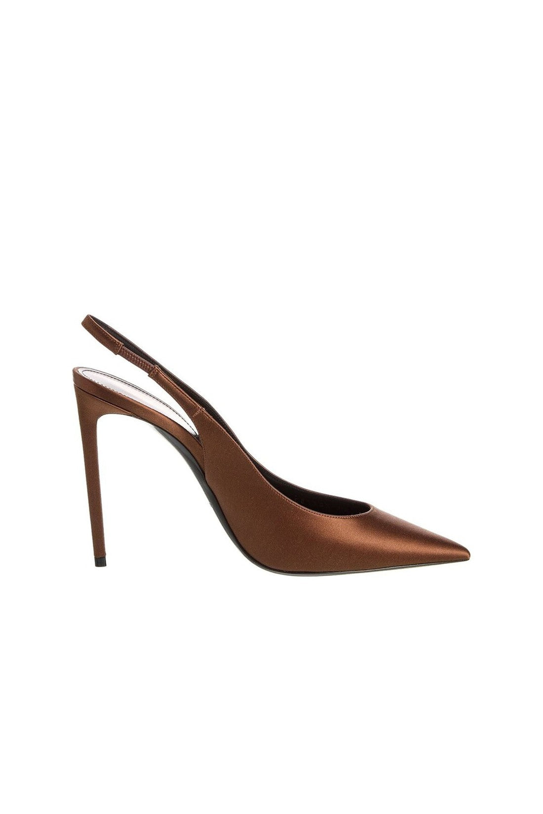 SAINT LAURENT-OUTLET-SALE-Saint Laurent Silk Satin Slingback Pumps-ARCHIVIST