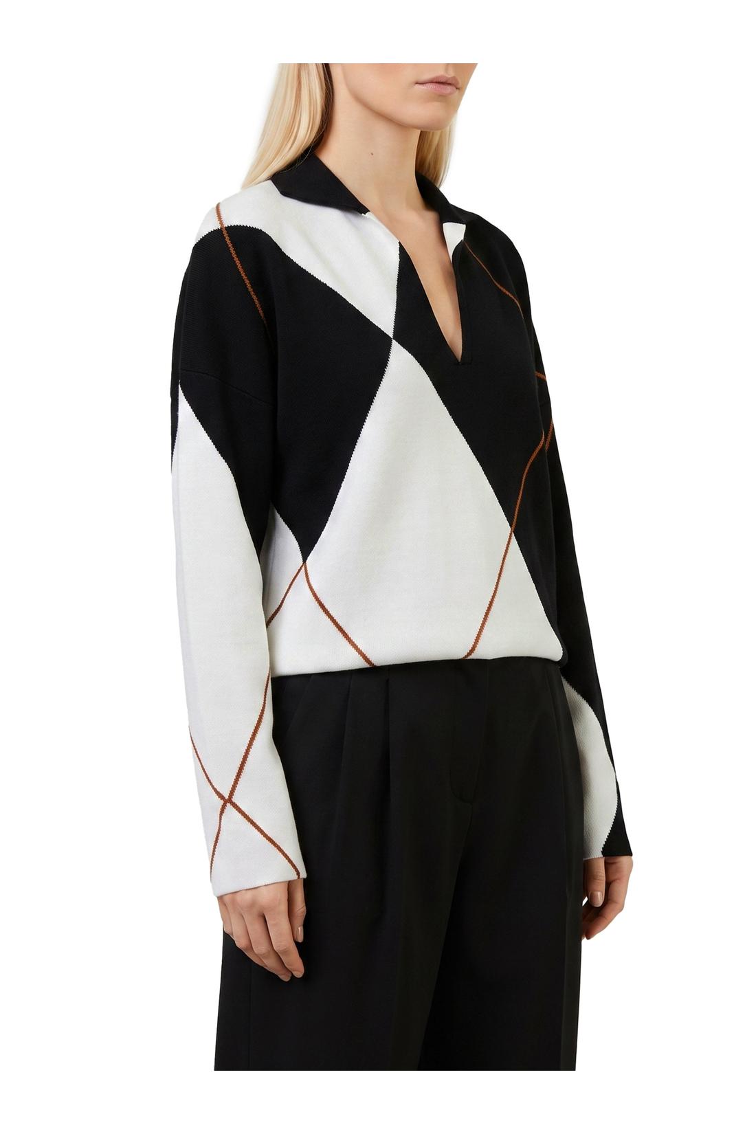 Max Mara-OUTLET-SALE-Sala soft sweater in Argyle wool yarn-ARCHIVIST