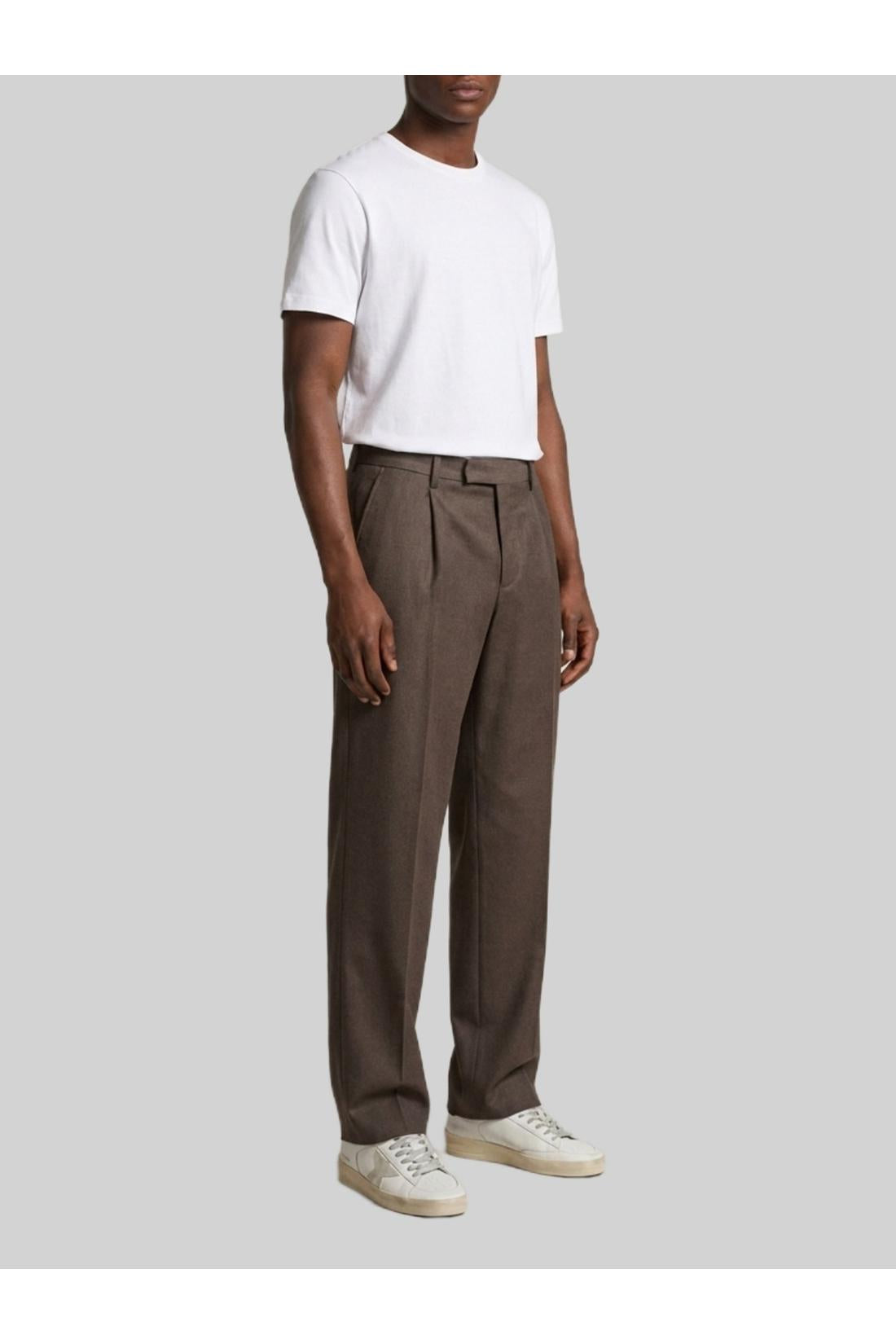 Pt Torino-OUTLET-SALE-Samuel trousers in wool drill-ARCHIVIST