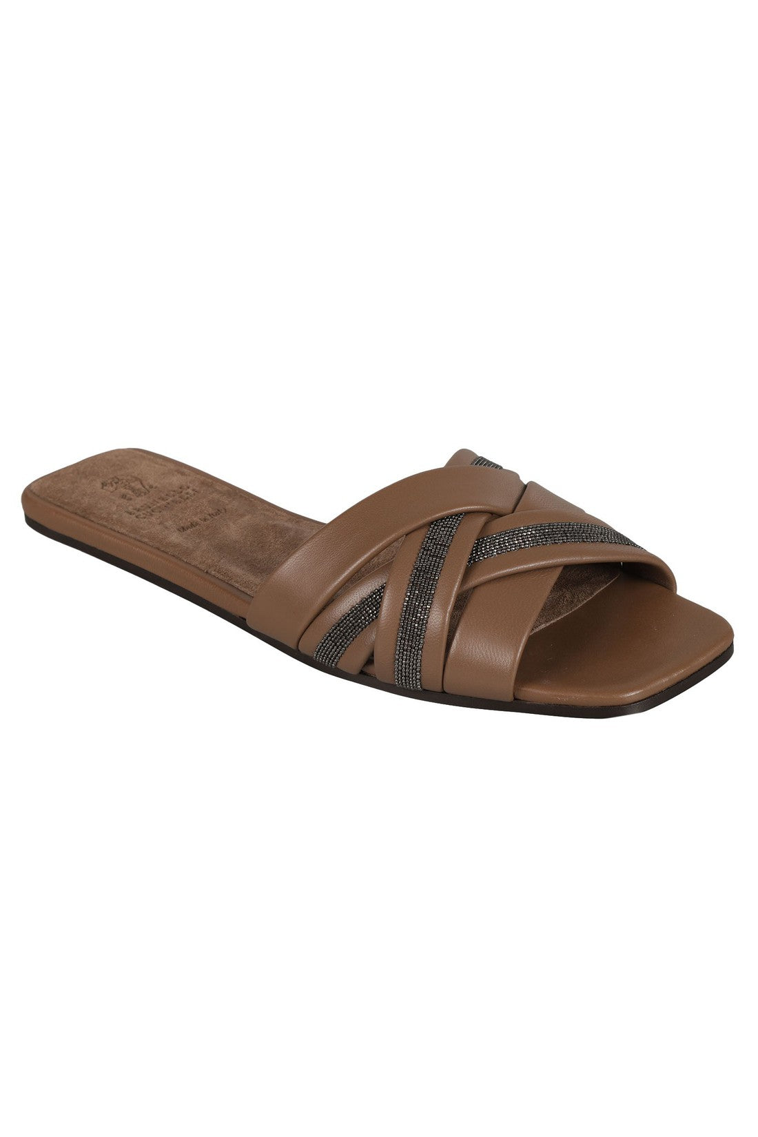 BRUNELLO CUCINELLI-OUTLET-SALE-Sandal Braun-ARCHIVIST