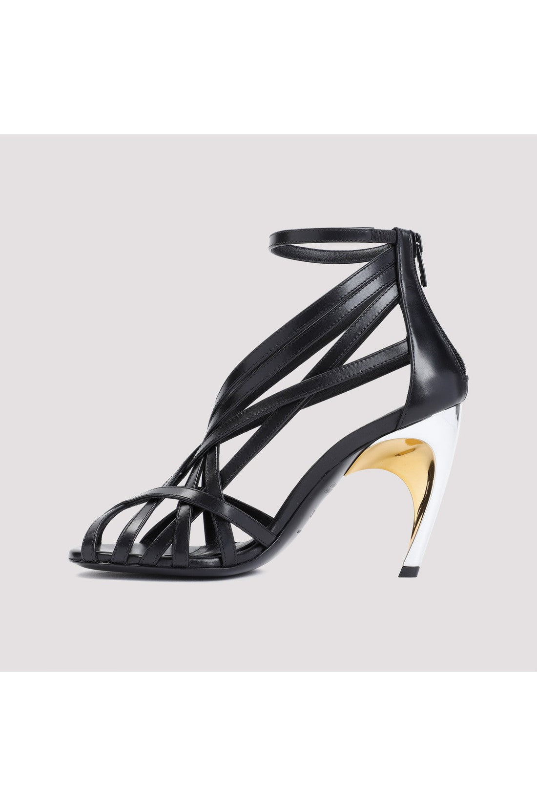 ALEXANDER MCQUEEN-OUTLET-SALE-Sandal Schwarz-ARCHIVIST