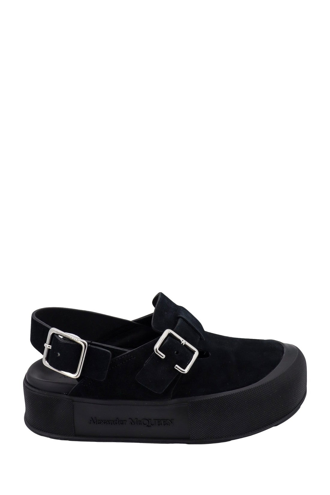 ALEXANDER MCQUEEN-OUTLET-SALE-Sandal Schwarz-ARCHIVIST