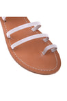 Sandal in white nappa leather