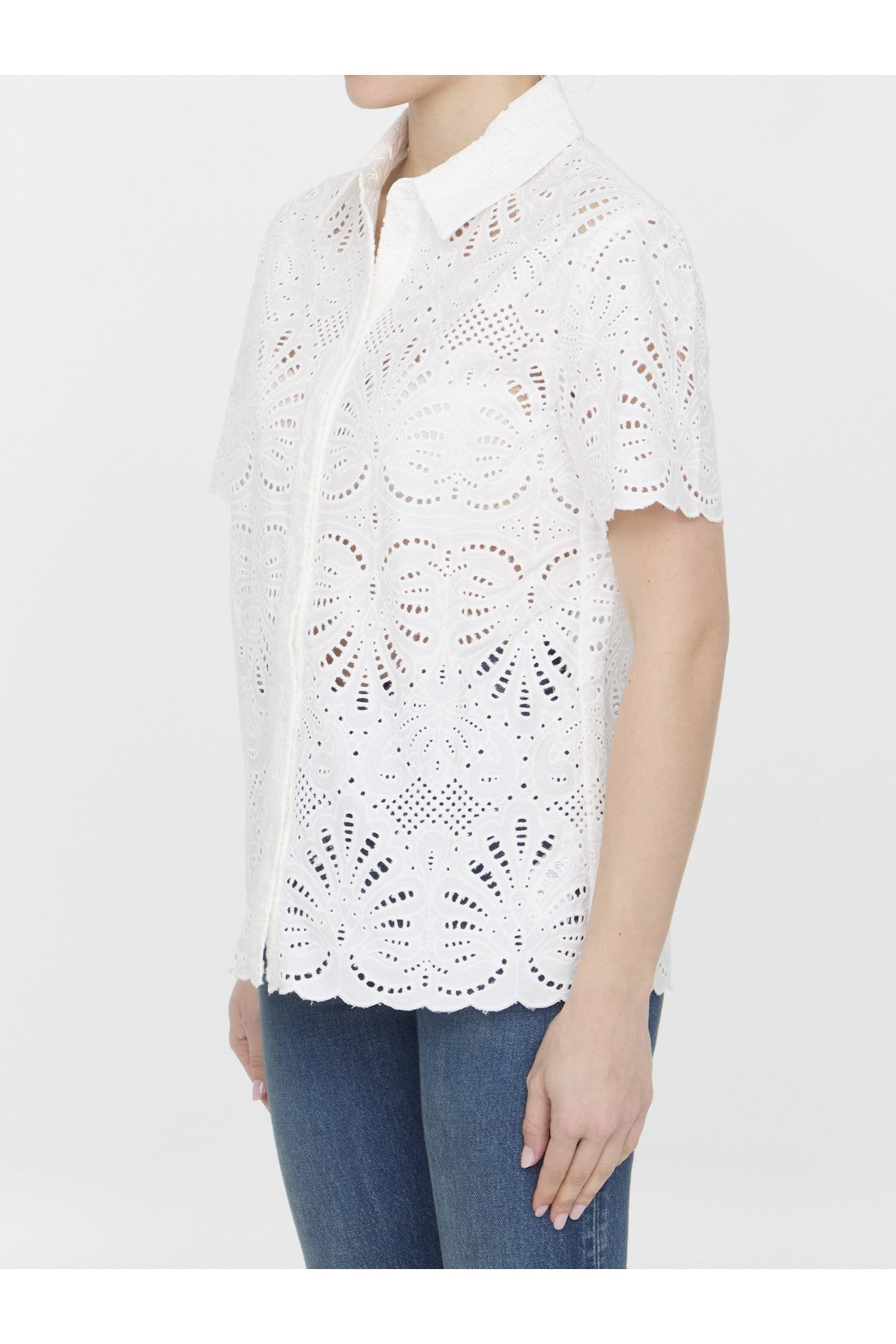 SELF PORTRAIT-OUTLET-SALE-Sangallo lace shirt-ARCHIVIST