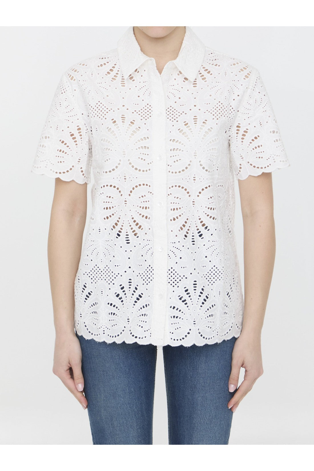 SELF PORTRAIT-OUTLET-SALE-Sangallo lace shirt-ARCHIVIST