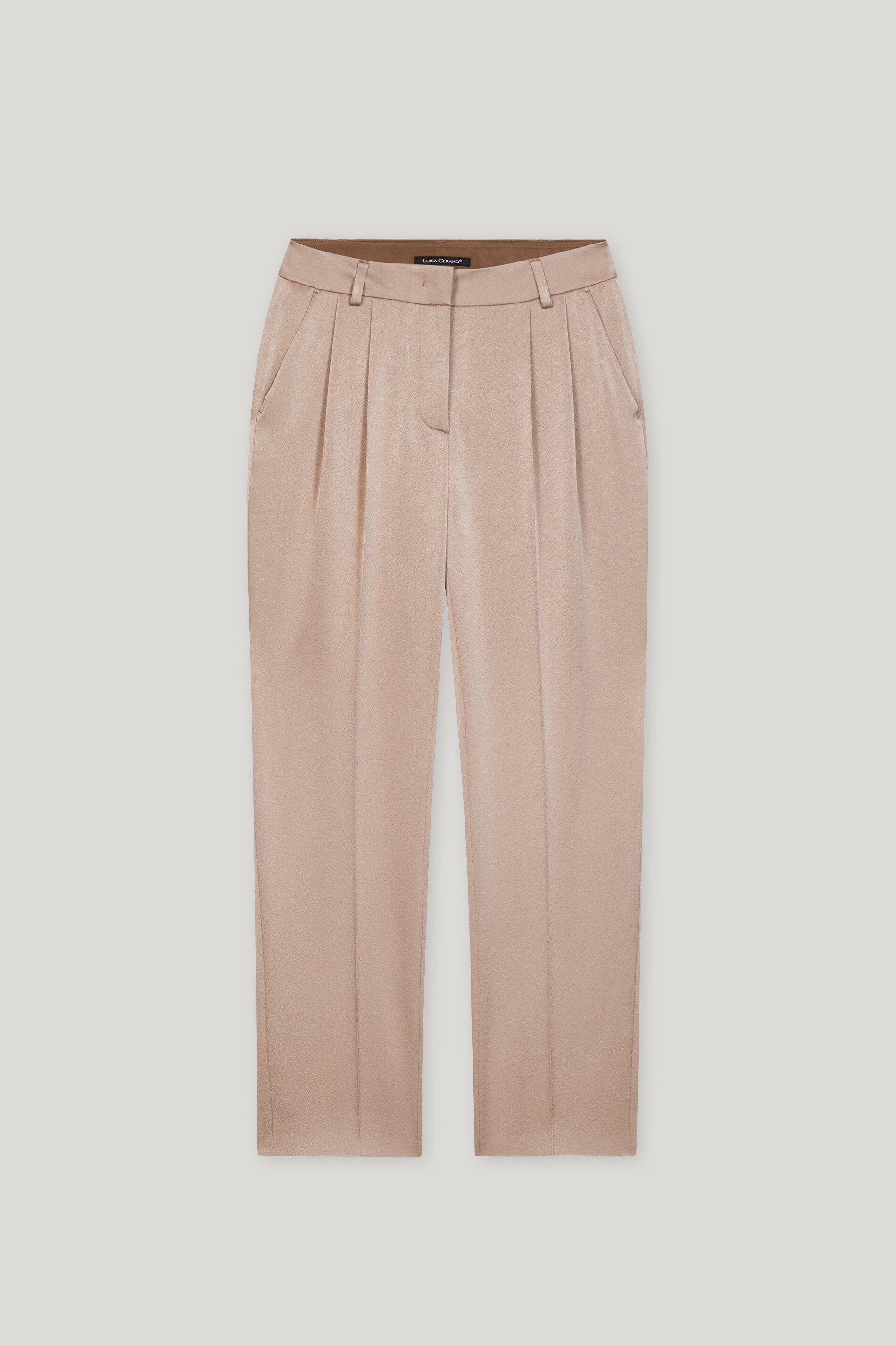 Luisa Cerano-Satin-Tapered-Pants-Hosen-Black-Deal-Outlet-by-ARCHIVIST