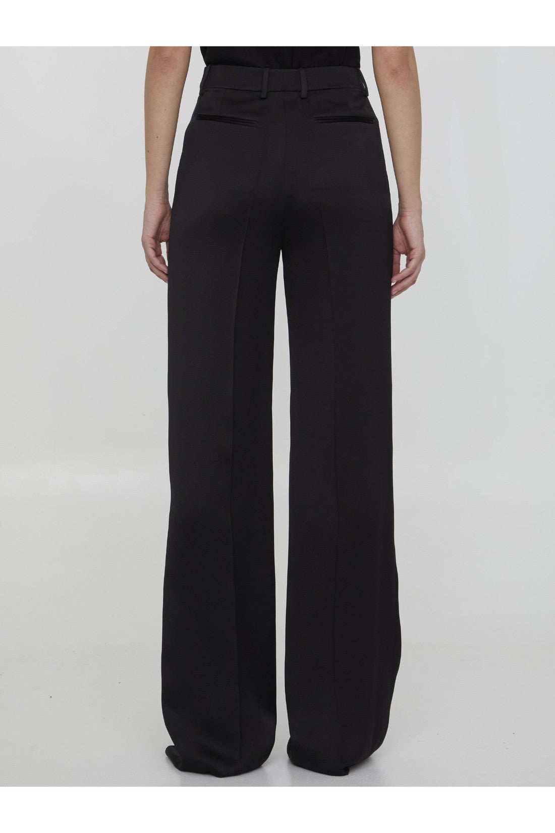 SAINT LAURENT-OUTLET-SALE-Satin flared pants-ARCHIVIST